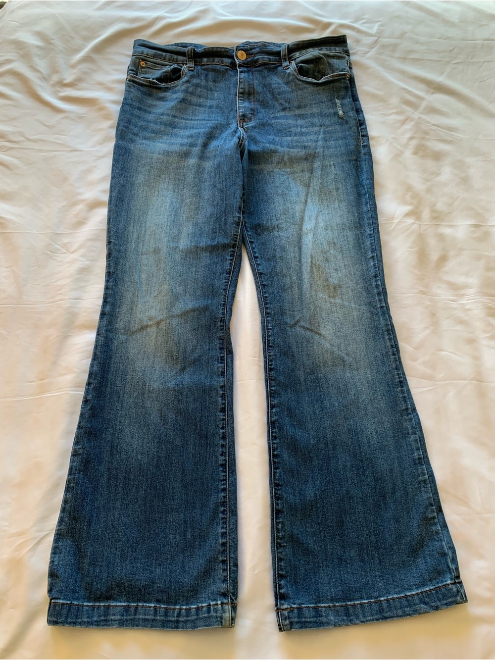 STS Blue Mandy High Rise Flare Jeans - Size 33 Distressed Workwear DIY Painting